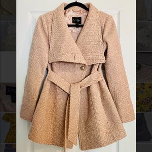Jessica Simpson Belted Tweed Coat